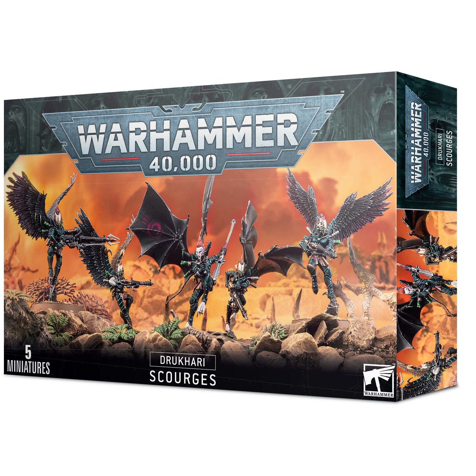 Drukhari Scourges Miniatures - Warhammer 40K Dark Eldar Flying Units for Tabletop Wargaming | Perfect for Collectors and Competitive Play