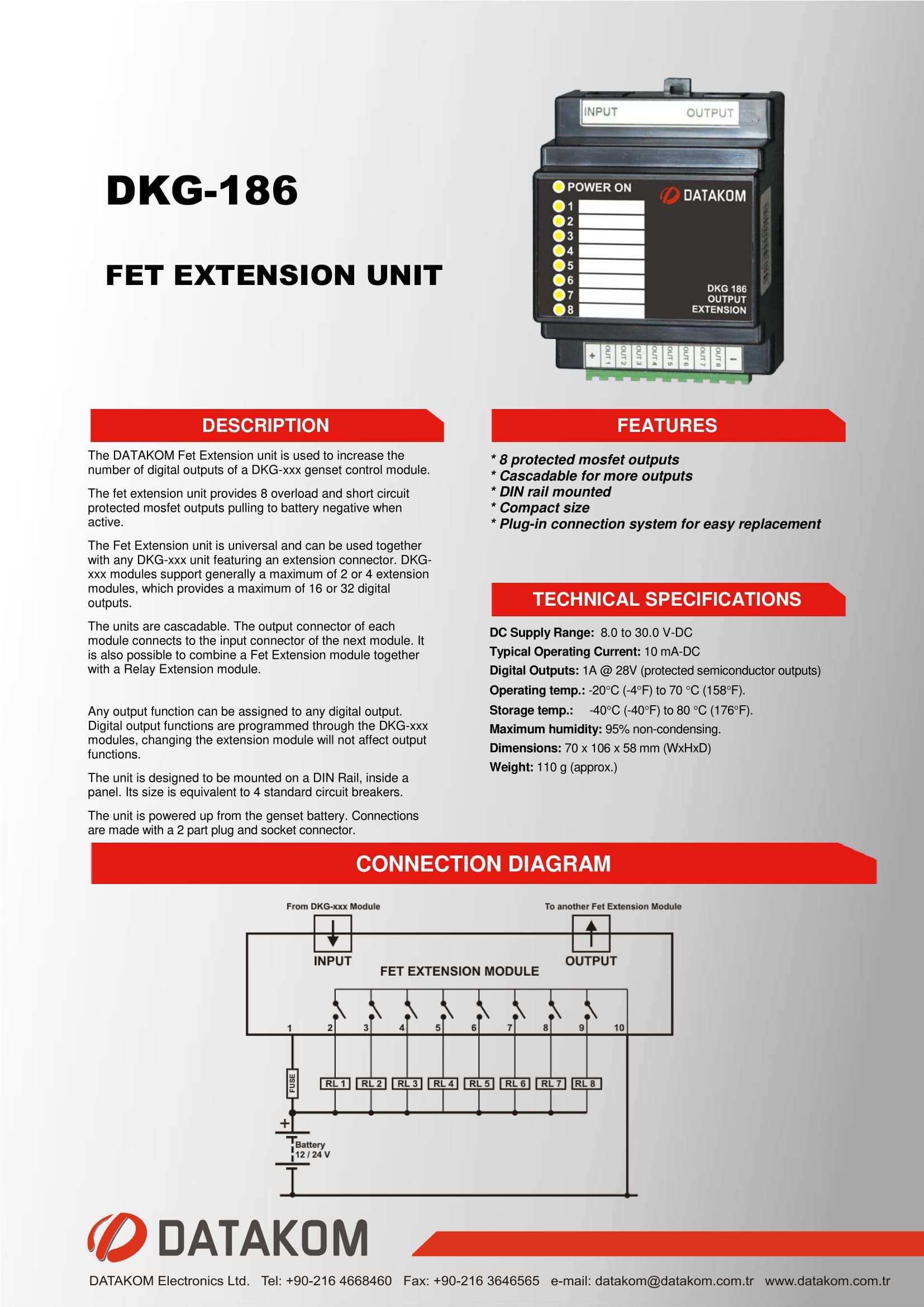 DKG-186 FET Extension Unit with Cable - High Quality Signal Booster for Audio/Video Equipment - Perfect for Home Theater, Studio Recording & Live Performances