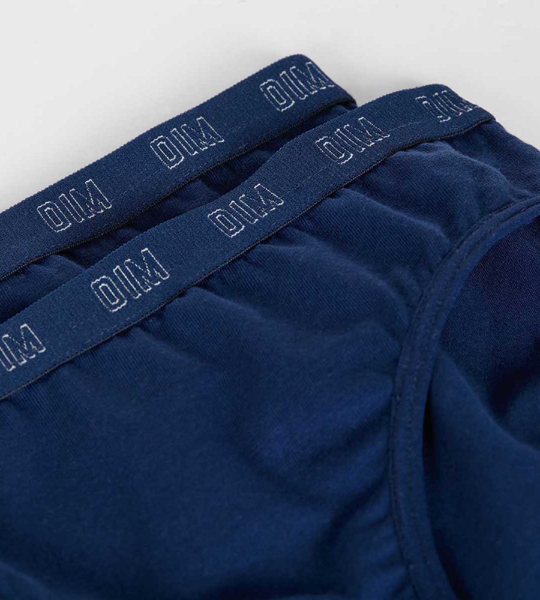 Organic Cotton Girls' Underwear 2-Pack - Navy Blue - Dim Skin Care - Comfortable & Breathable for Everyday Wear & School Activities