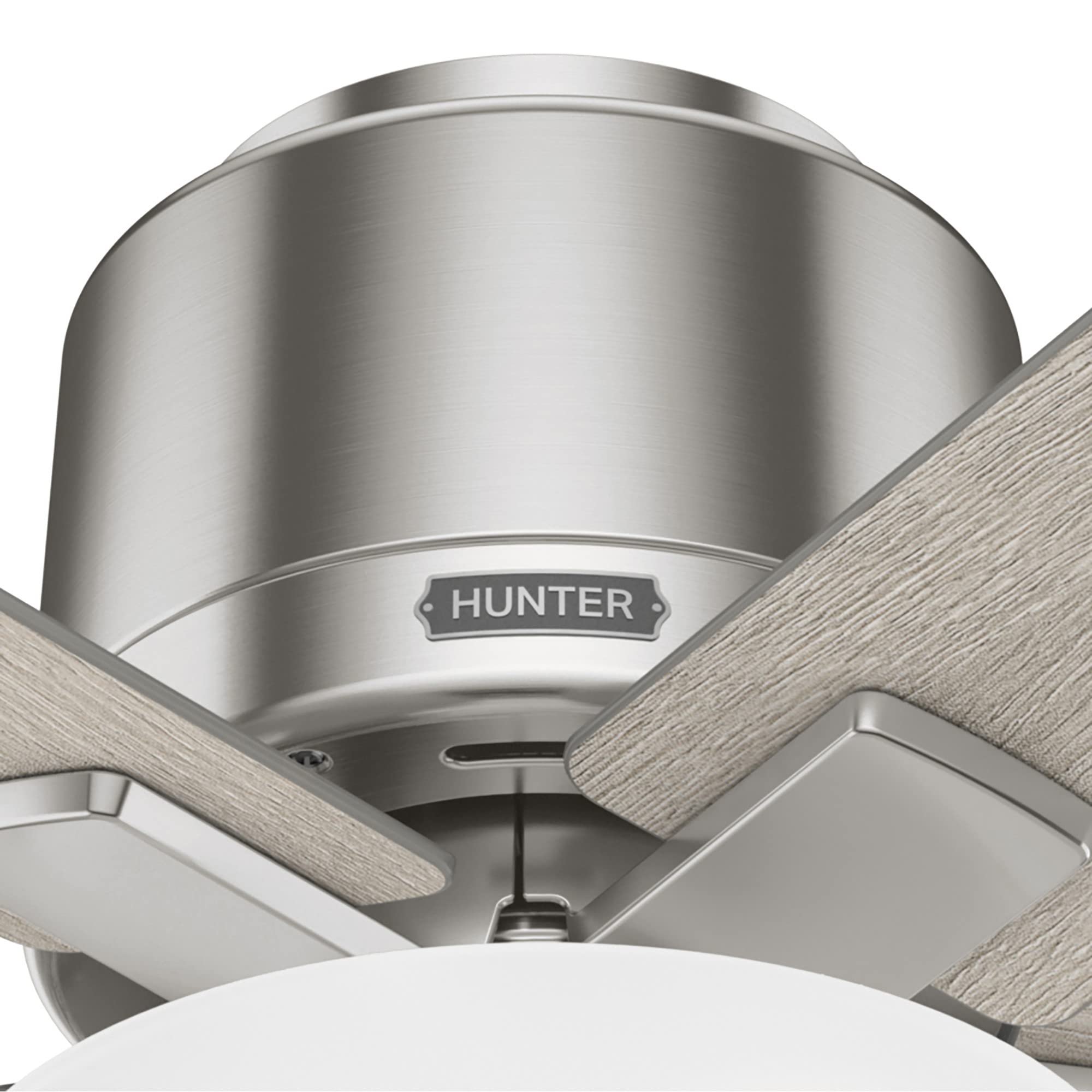 Hunter Fan Company 51587 Fitzgerald 44-Inch Indoor/Outdoor Ceiling Fan with LED Light Kit, Brushed Nickel Finish - Perfect for Bedroom, Living Room, Patio & Covered Porch