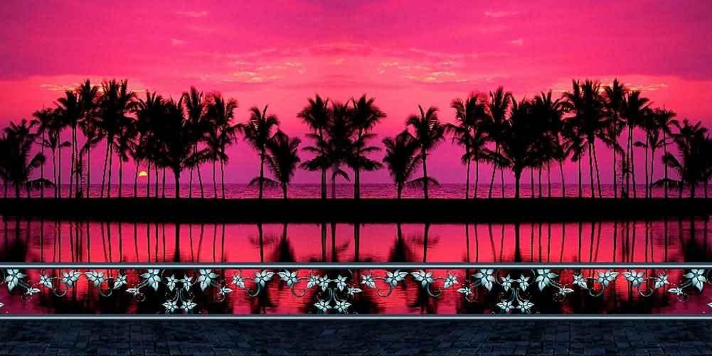 20x10ft Tropical Palm Tree Backdrop - High Resolution Computer Printed Scenic Photography Background for Parties, Events & Photo Shoots | ACP-120