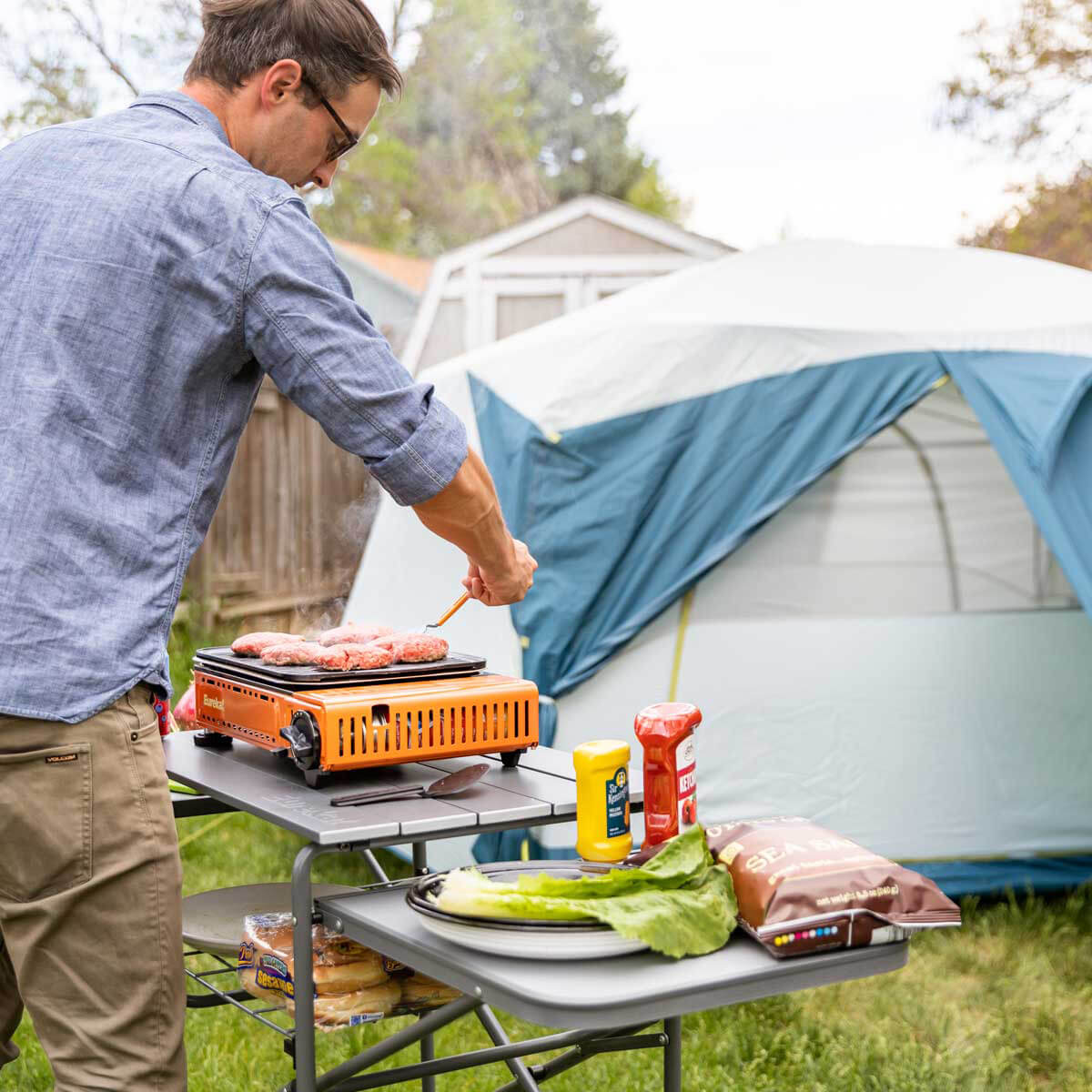 Eureka SPRK Camp Grill - Portable Outdoor Gas Grill for Camping, Picnics & Backyard BBQs - Compact & Lightweight Design for Easy Travel & Adventure Cooking