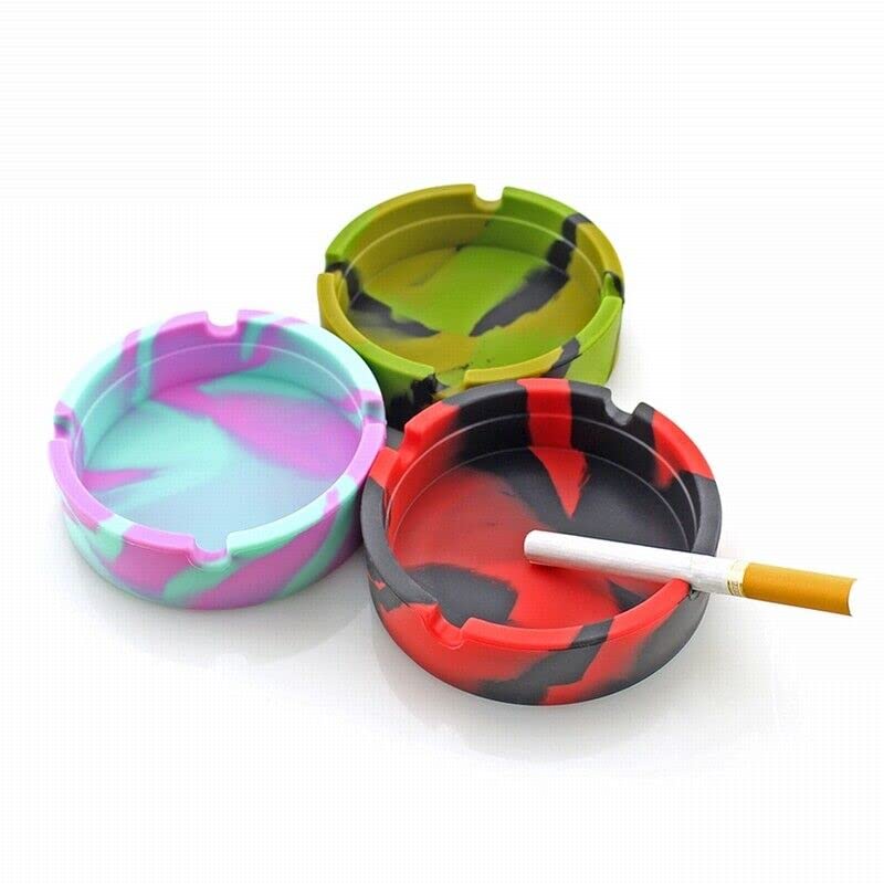 Heat Resistant Silicone Ashtray - Unbreakable, Washable & Durable for Indoor, Outdoor, Restaurant, Bar, Patio Use (Pink) - Perfect for Smoking Areas, BBQs, and Social Gatherings
