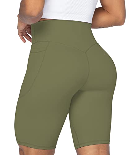 Sunzel Women's High Waisted Biker Shorts with Pockets - 5