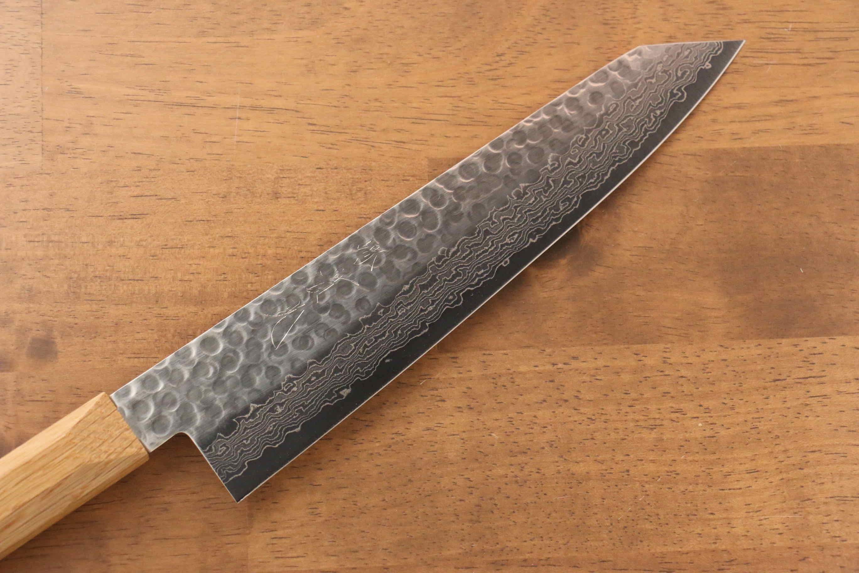 Premium Jikko VG10 17-Layer Damascus Gyuto Chef Knife 230mm (9 Inch) with Oak Handle - Professional Japanese Kitchen Knife for Slicing, Dicing & Meat Cutting