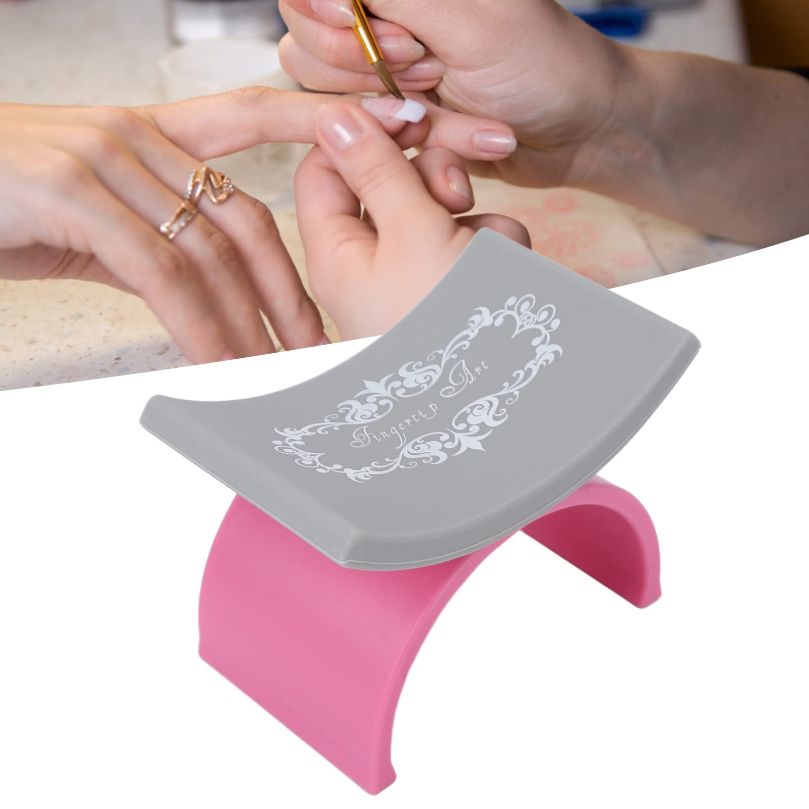 **Soft Silicone U-Shaped Nail Arm Rest Cushion – Hand Pillow Holder for Manicure & Nail Art – Perfect for Salon, Home, and Professional Nail Technicians**