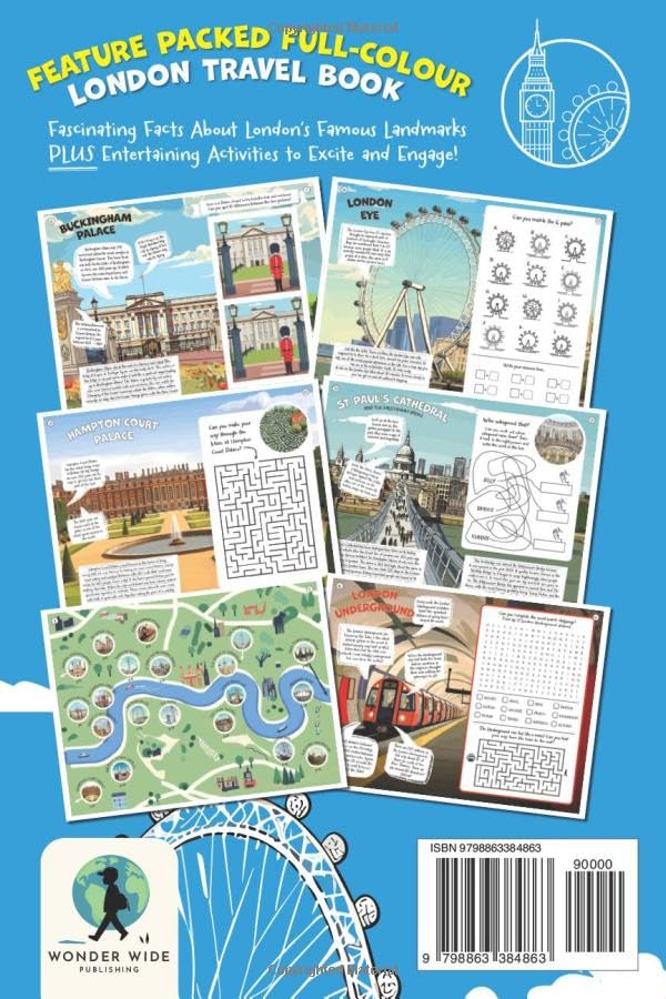 Let's Go To London: Kids Travel Activity Book with Fun Facts & London-Themed Games – Perfect for Family Vacations & Road Trips