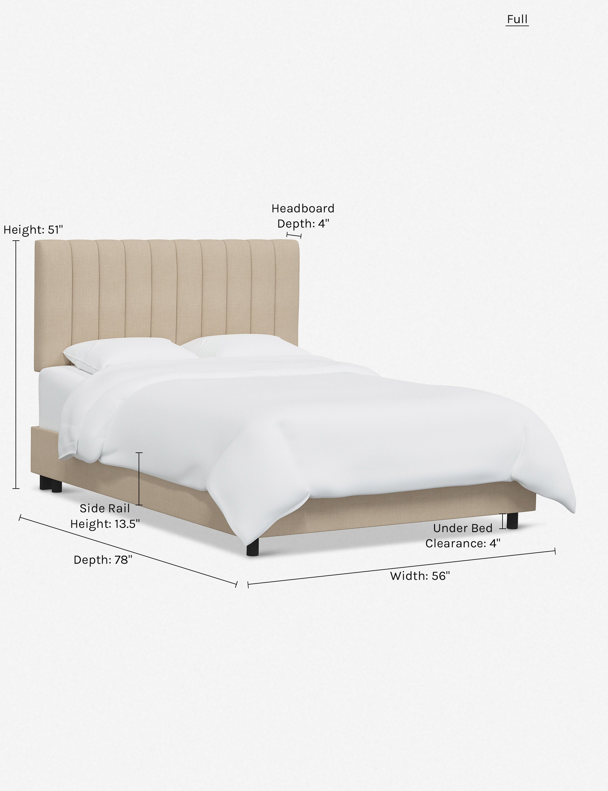 Stylish and Comfortable Aliyah Bed - Queen Size Platform Bed Frame with Upholstered Headboard for Modern Bedrooms | Perfect for Master Bedroom, Guest Room, or Apartment