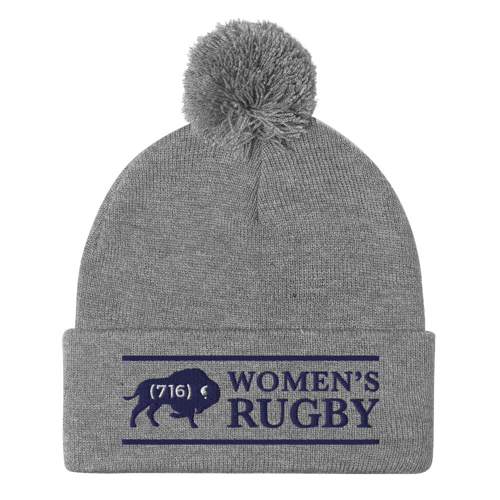 Buffalo WRC Pom Beanie - Winter Knit Hat with Faux Fur Pom for Men & Women - Cozy Warm Beanie for Skiing, Snowboarding & Outdoor Activities