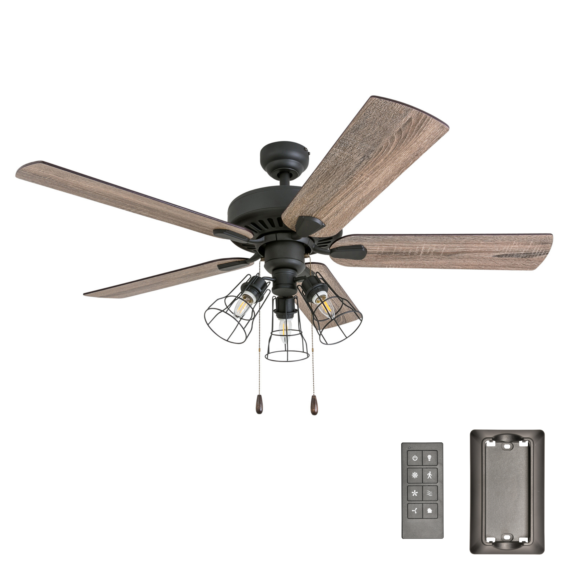 52 Inch Bronze Inland Seas Ceiling Fan with Remote Control - Perfect for Living Room, Bedroom, and Outdoor Patio Cooling