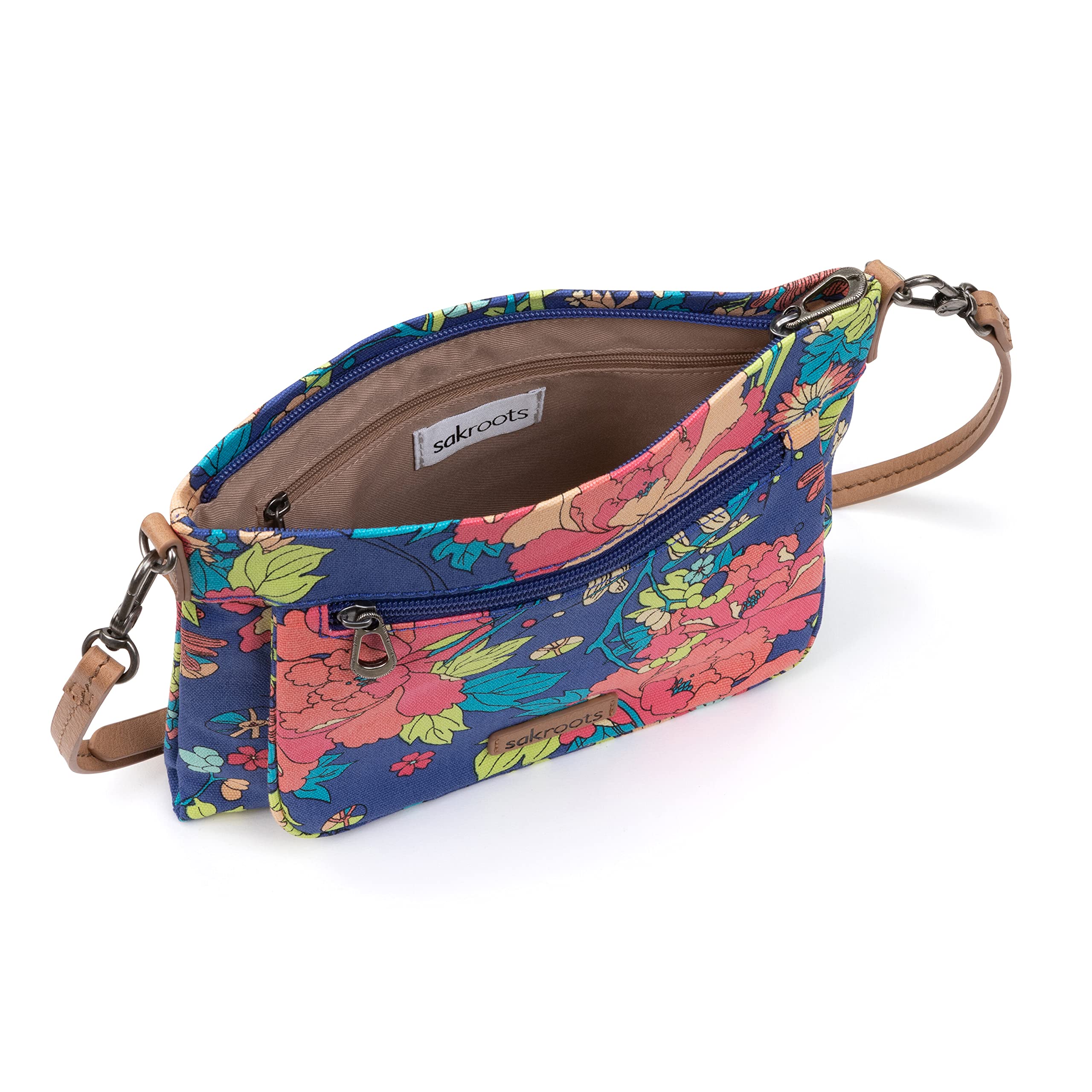Sakroots Camden Small Crossbody Bag - Cotton Uncoated Canvas Purse for Women - Lightweight & Durable - Perfect for Travel, Shopping & Everyday Use