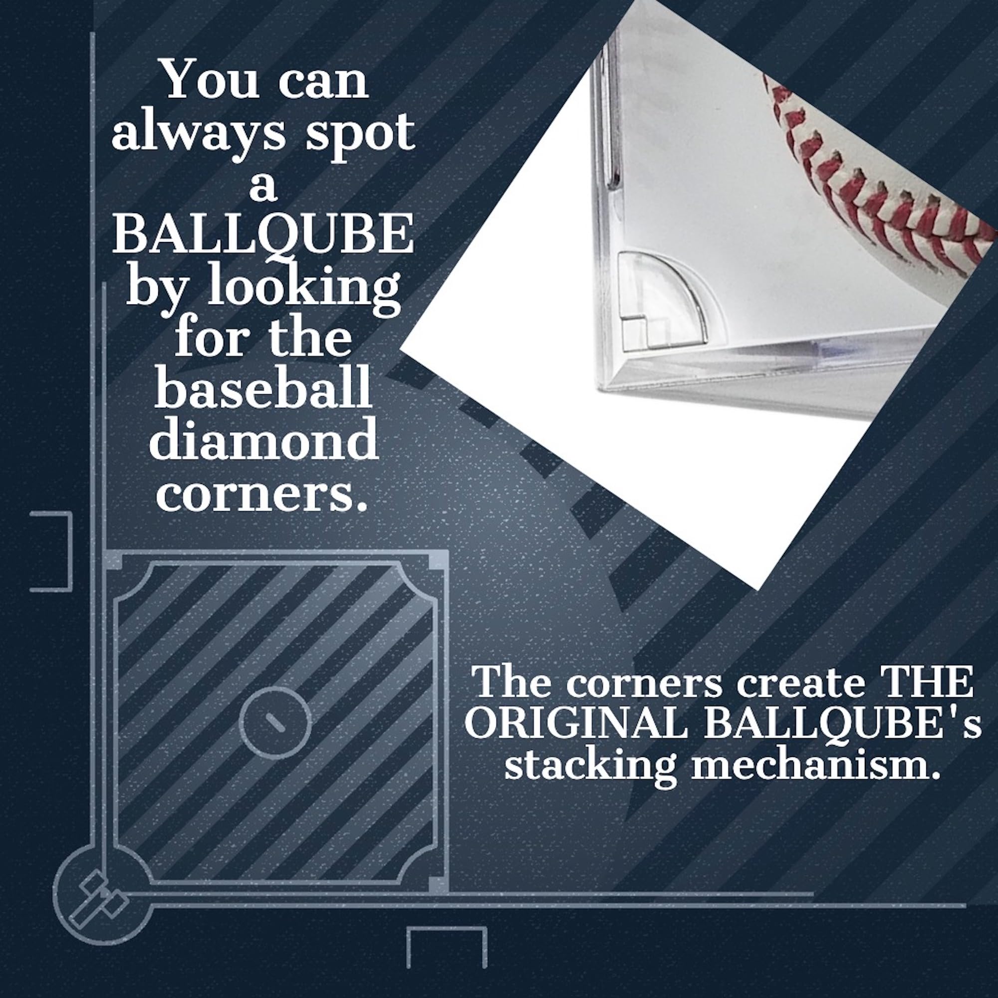 BallQube Premium Clear Square Baseball Display Case with Built-in Stand - Perfect for Autographed Baseballs, Sports Memorabilia & Collectibles - Ideal for Home Decor, Man Cave, Sports Room & Gift Giving