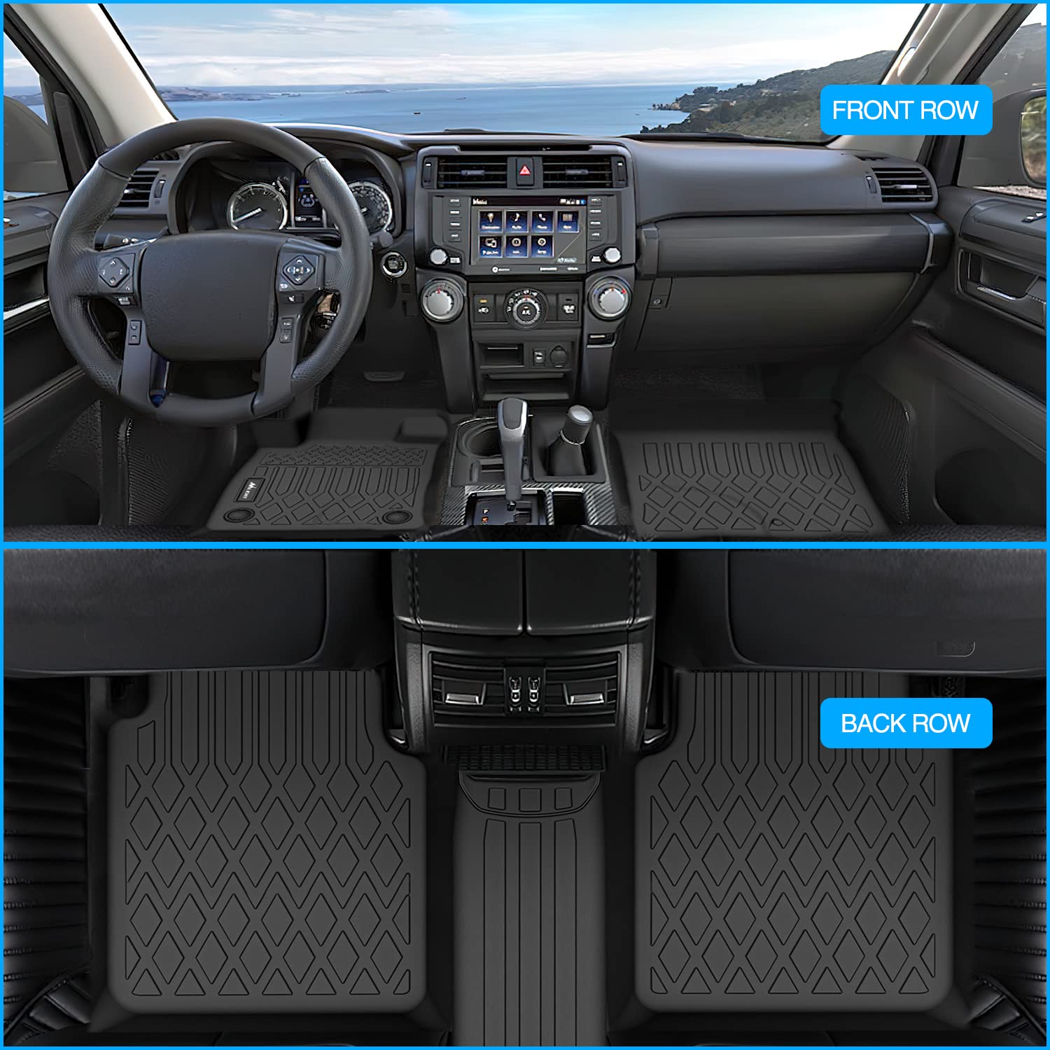 Nilight TPE All-Weather Floor Mats for Ford Bronco Sport 4-Door 2021-2025 | Custom Fit Heavy Duty Floor Liners | Perfect for Off-Roading, Camping & Daily Driving Protection