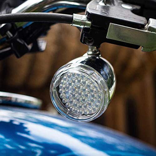 Eagle Lights 8748TS-EE 2 Inch Front LED Turn Signals with White Running Lights & Load Equalizer for Harley Davidson Street Glide FLHX (2006-2009) - Motorcycle Safety Lighting for Night Riding & Enhanced Visibility