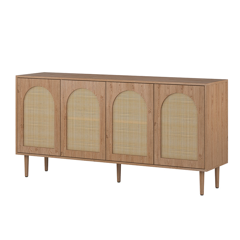 Norbert 63-Inch Wide Sideboard with Storage - Modern Buffet Cabinet for Dining Room, Living Room & Entryway - Solid Wood Console Table with 4 Drawers & 2 Doors (Espresso Finish)