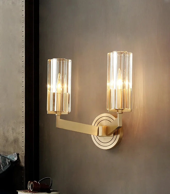 Vintage LED Brass Wall Light - Single/Double Sconce for Indoor/Outdoor Decoration - Perfect for Living Room, Bedroom, Porch & Garden Lighting