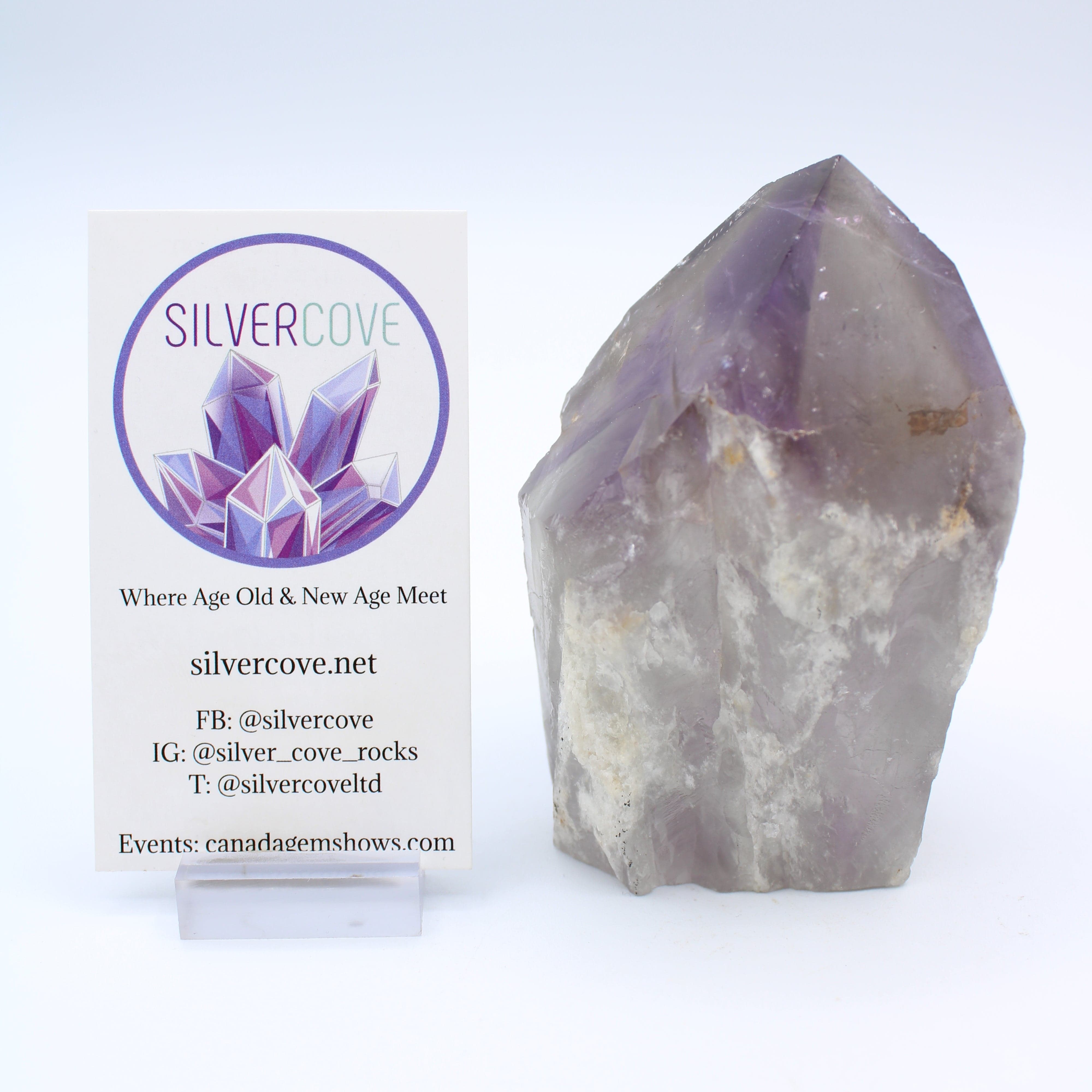 Natural Bahai Amethyst Point Crystal - Rare Closed Mine Specimen | Healing Stone for Meditation, Home Decor & Spiritual Gifts