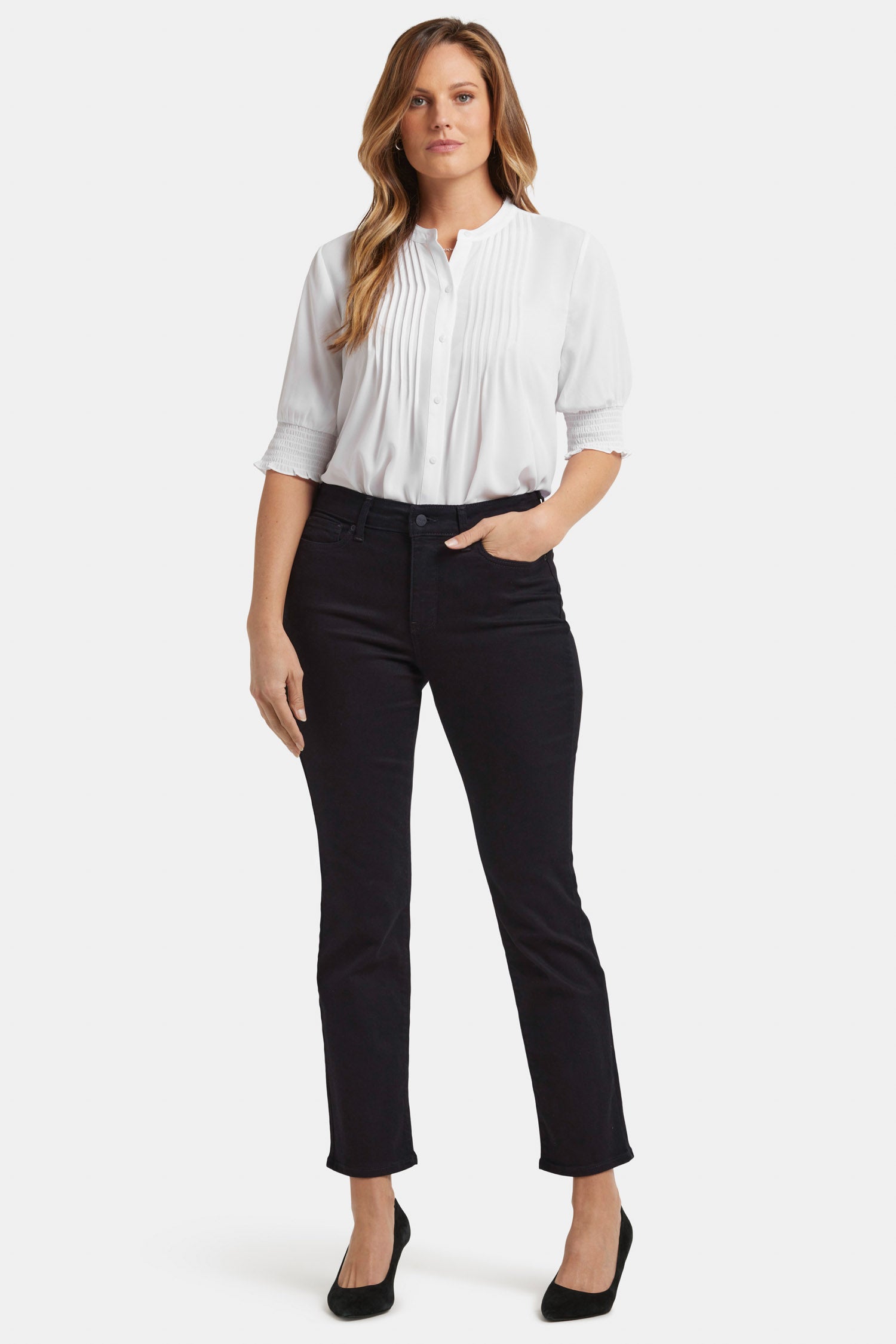 Ellison Straight Jeans for Women - Classic Black Denim Pants | Comfortable & Stylish Everyday Wear for Work, Casual Outings & Date Nights