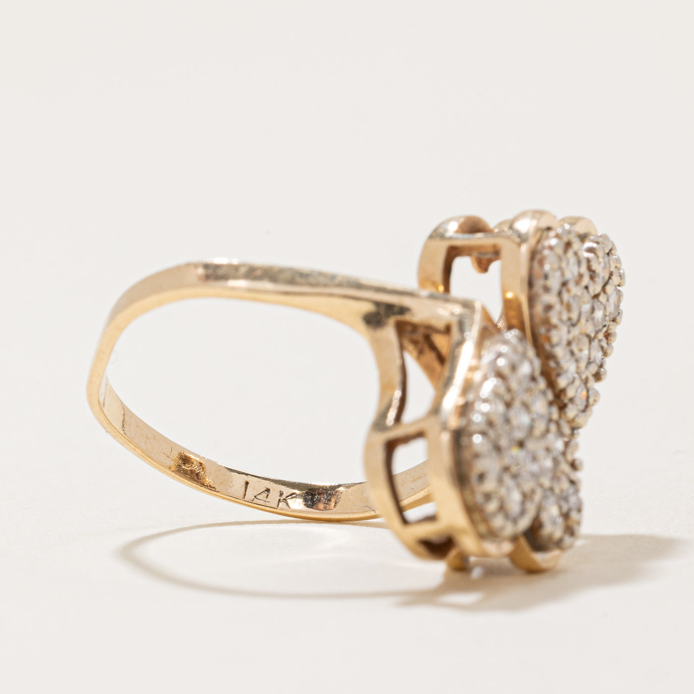 0.40ctw Diamond Twin Heart Ring - Size 5.75 - Elegant Promise & Anniversary Gift for Her - Perfect for Valentine's Day & Romantic Occasions