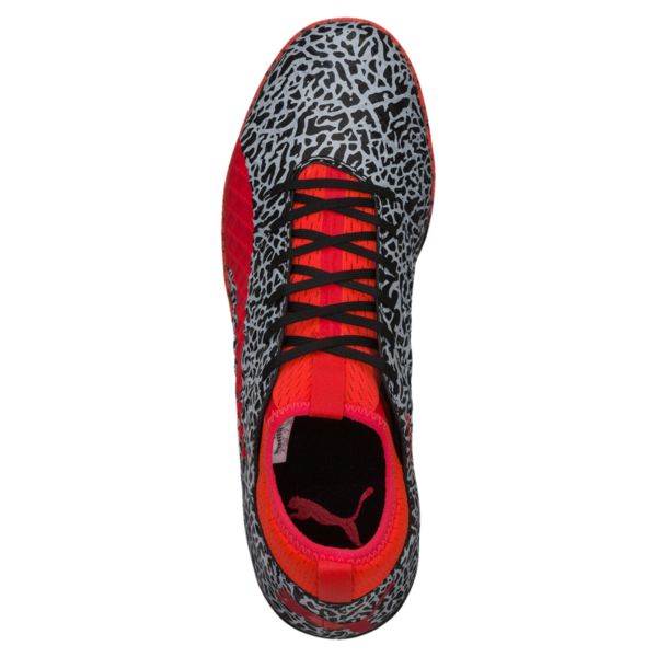 PUMA FUTURE 18.3 TT Turf Soccer Cleats for Men - White/Black/Red Blast - Artificial Grass Football Shoes for Training & Matches