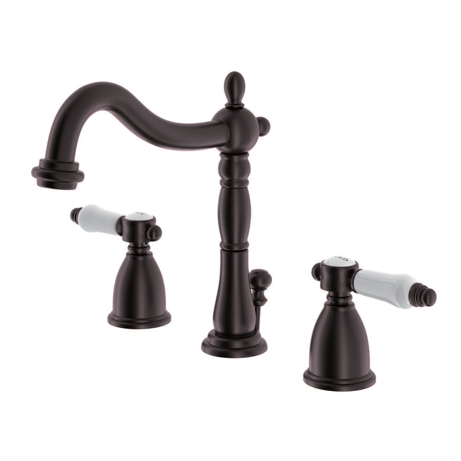 Bel Air KB1975BPL Oil Rubbed Bronze Widespread Bathroom Faucet - 2 Handle 3 Hole Deck Mount with Pop Up Drain - Perfect for Modern Bathroom Vanities and Powder Rooms