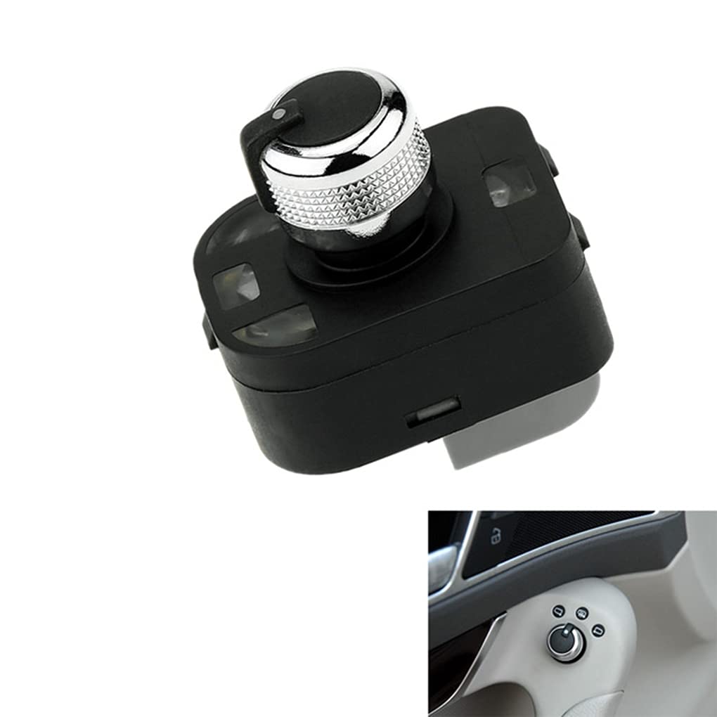Black Exterior Side Mirror Control Button Adjust Switch Knob 4F0959565 - Car Interior Accessories for VW, Audi, Seat, Skoda - Perfect for Mirror Adjustment While Driving