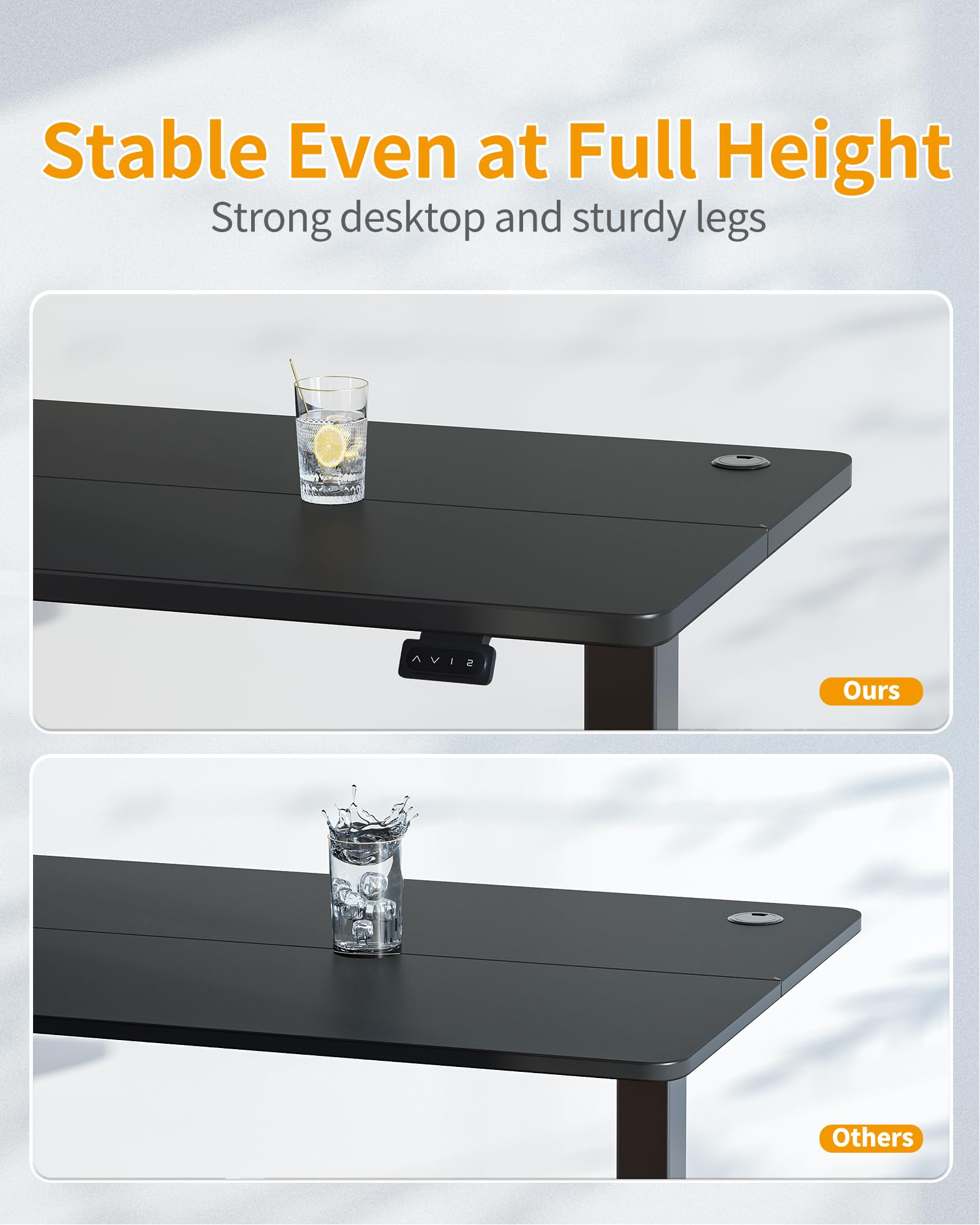 CubiCubi Electric Standing Desk - 40 x 24 Inches Adjustable Height Sit Stand Desk for Home Office | Ergonomic Computer Workstation (Black) | Perfect for Remote Work, Gaming & Study Setup