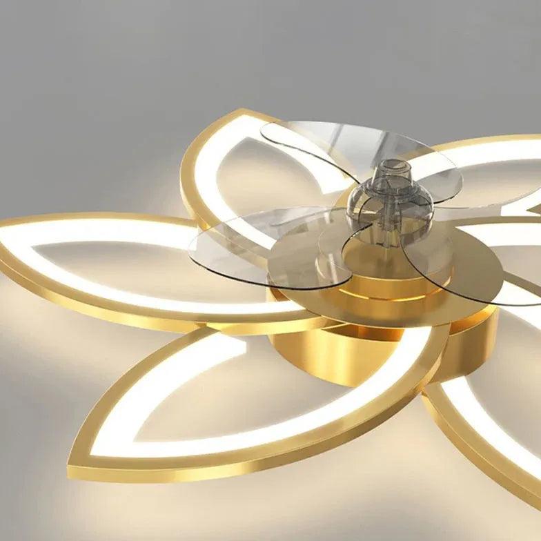 Petal Shape LED Ceiling Fan with Light for Living Room - Modern Stylish Cooling & Lighting Solution for Home, Bedroom, Office