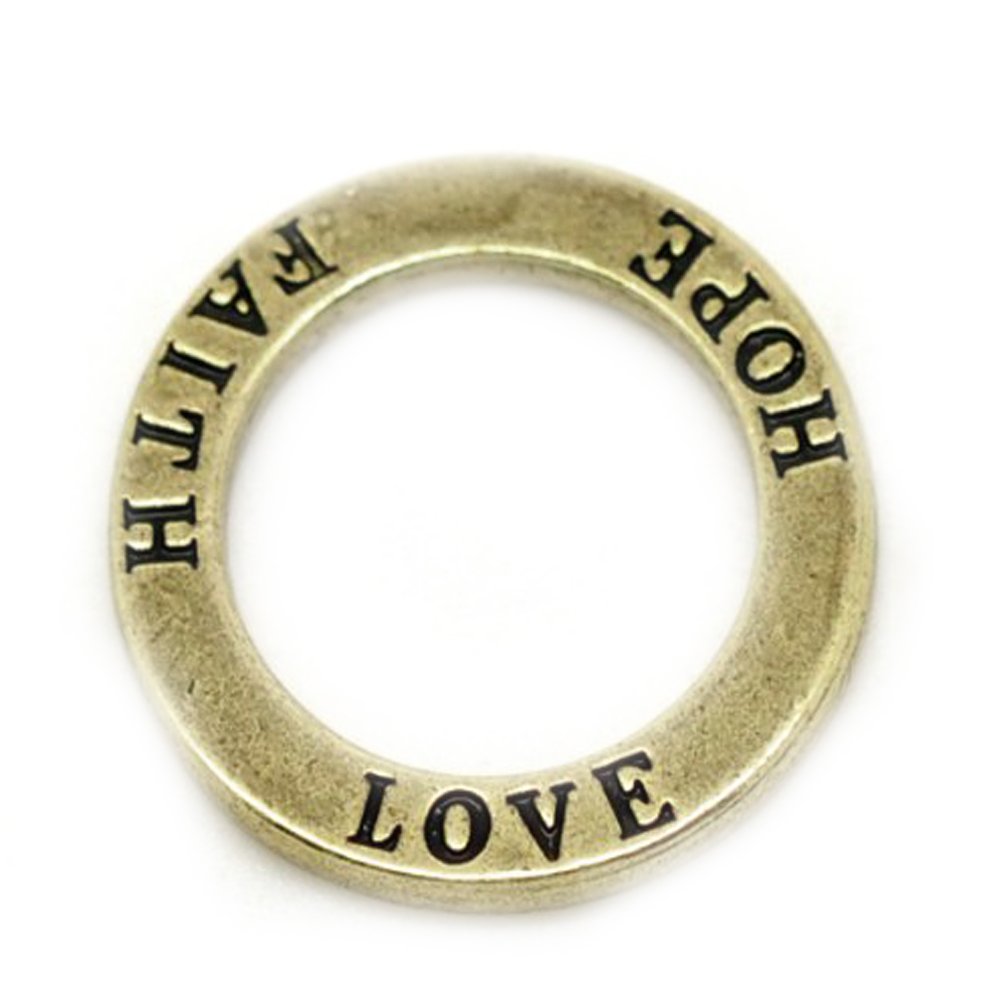 Sexy Sparkles Love Hope Faith Ring Charm Pendant for Necklace - Elegant Jewelry Gift for Women, Girlfriend, Wife | Perfect for Valentine's Day, Anniversary, Birthday & Special Occasions
