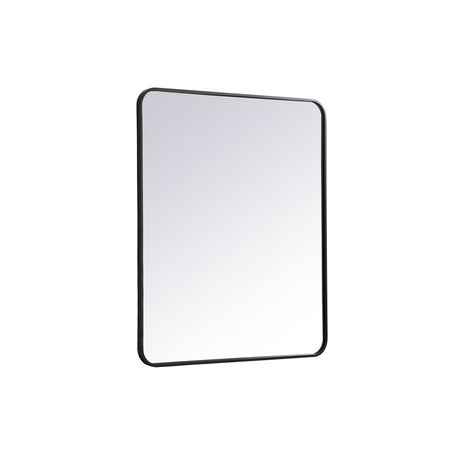Black Rectangular Metal Mirror 30x36 - Elegant Home Decor for Living Room & Bedroom