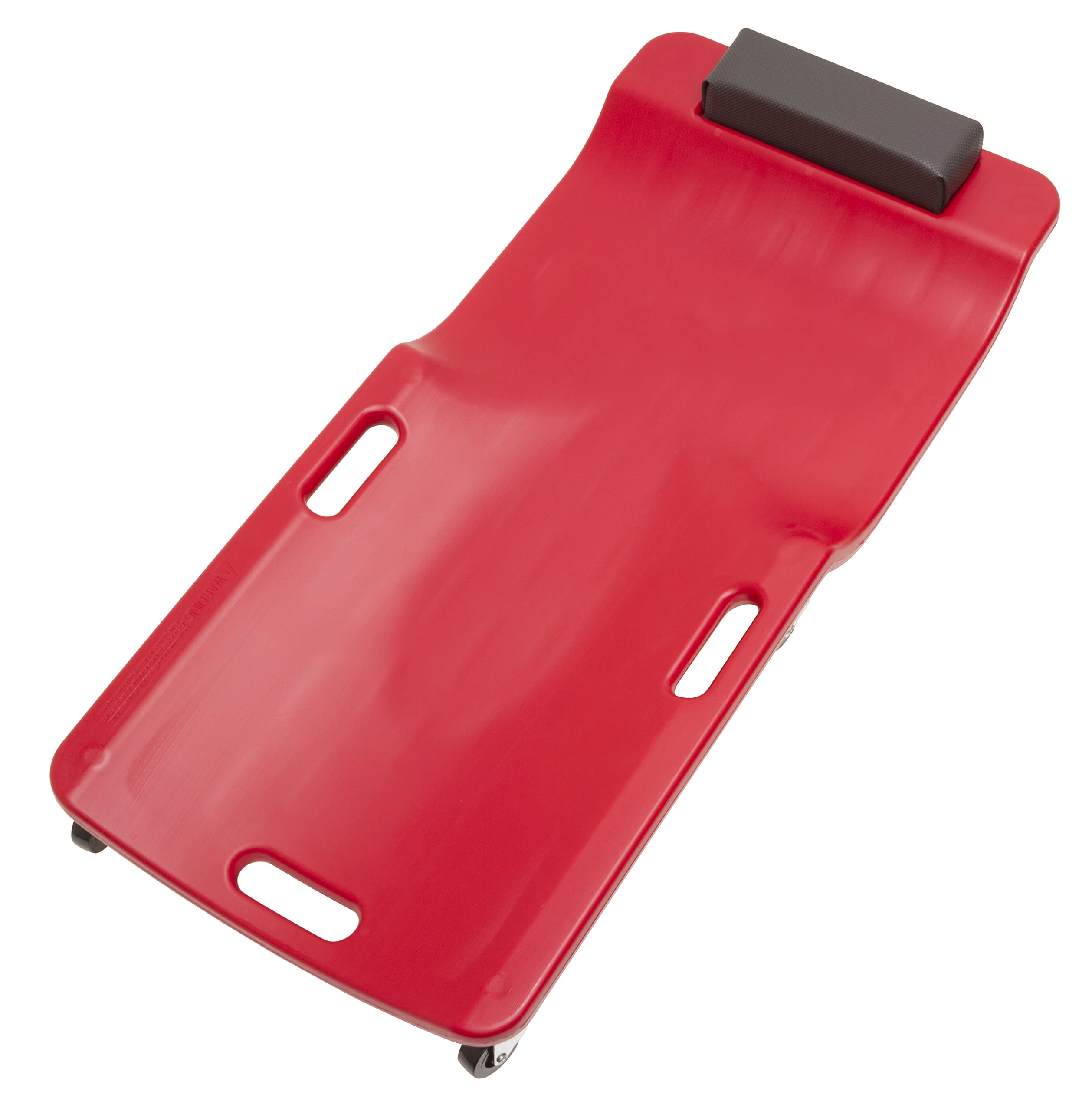 Lisle 92062 Red Plastic Creeper - Low Profile Mechanic's Stool with Swivel Casters | Perfect for Auto Repair, Garage Work & Under Vehicle Maintenance