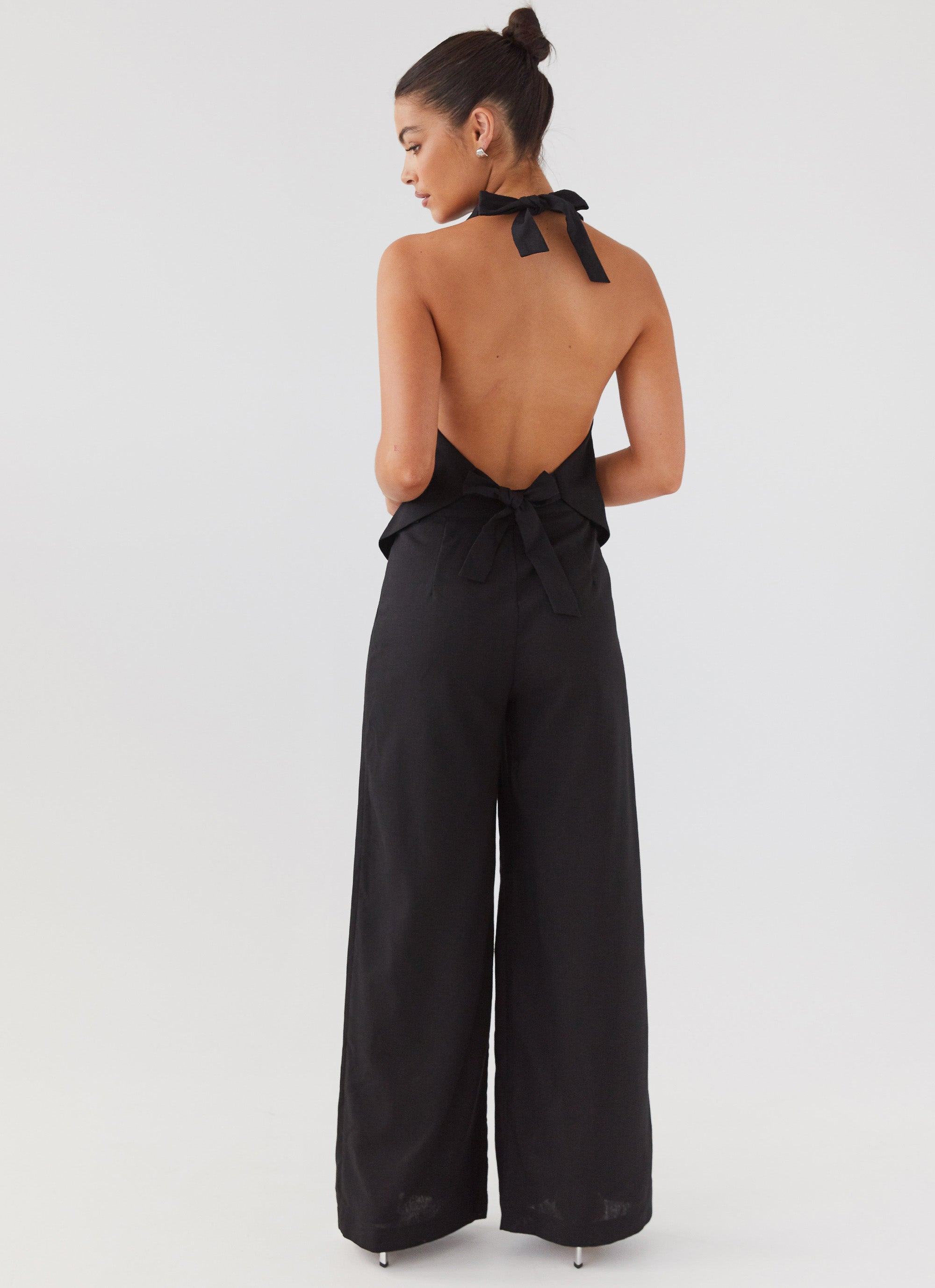 Breathable Heatwave Linen Wide Leg Pants for Women - Comfortable Summer Palazzo Trousers in Black | Perfect for Beach Vacations, Yoga & Casual Outings