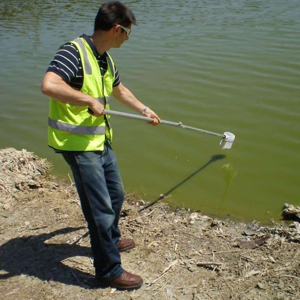 Stainless Steel Telescopic Water Sampler 500ml/1000ml - Extendable 1.11m-3m (3.6ft-9.8ft) Water Sampling Pole for Environmental Monitoring & Water Quality Testing - Perfect for Lakes, Rivers & Laboratory Use