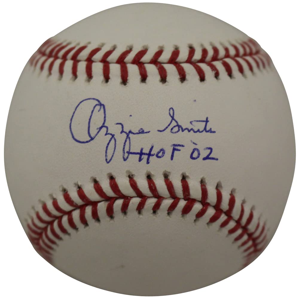 Ozzie Smith Autographed St Louis Cardinals OML Baseball HOF Fan Memorabilia - Signed Collectible for Baseball Fans, Sports Memorabilia Collectors & Cardinals Enthusiasts - Perfect for Display in Home, Office or Man Cave
