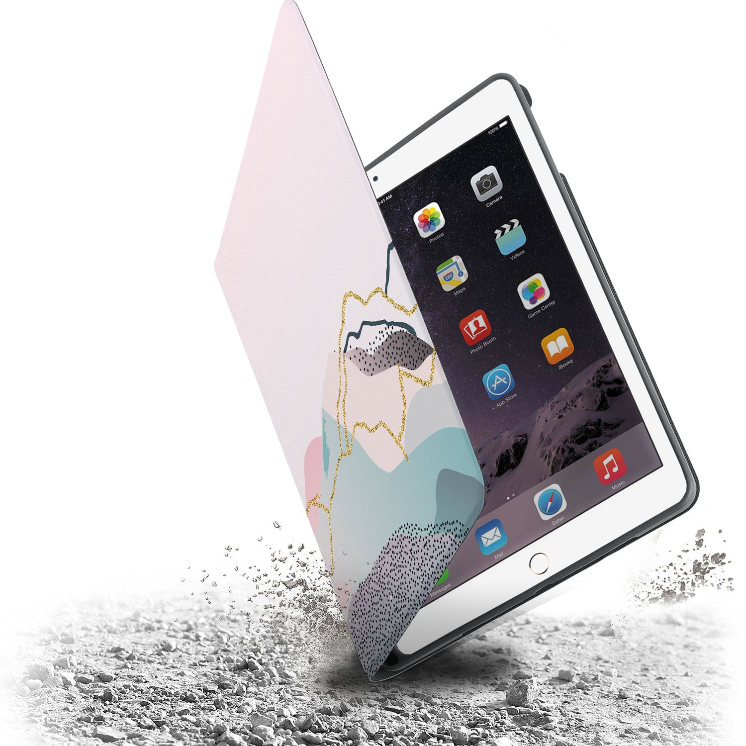Premium Marble Art iPad Folio Case - Slim Protective Cover with Auto Sleep/Wake for iPad Pro/Air/Mini - Perfect for Work, Travel & Home Use