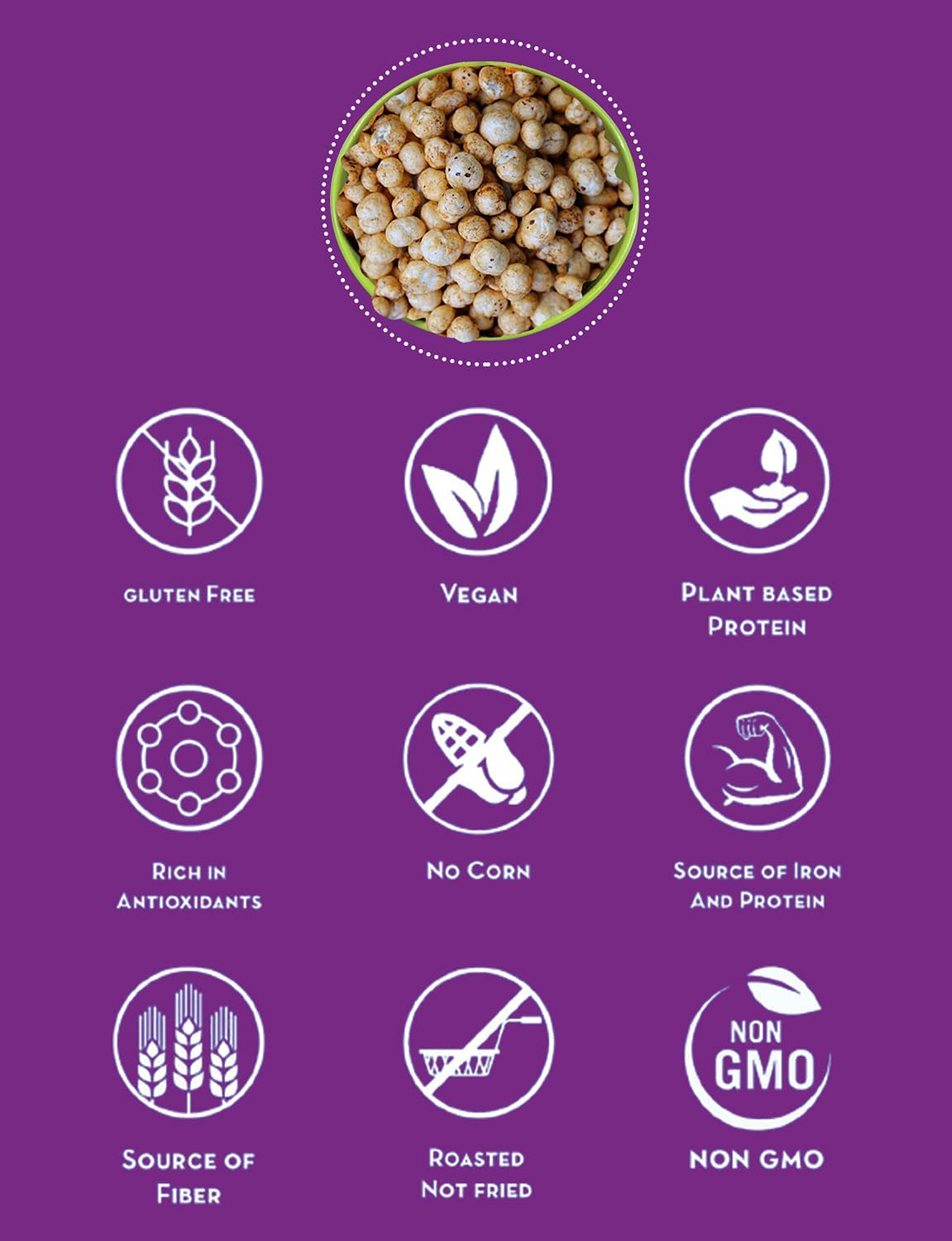 365 Store to Door Roasted Makhana – Magic Masala Flavor, 225g | Fox Nuts Snacks | High Protein, Fiber, Gluten Free, No Trans Fat | Healthy Snack for Kids & Adults | Perfect for Office, Travel & Weight Loss Diets
