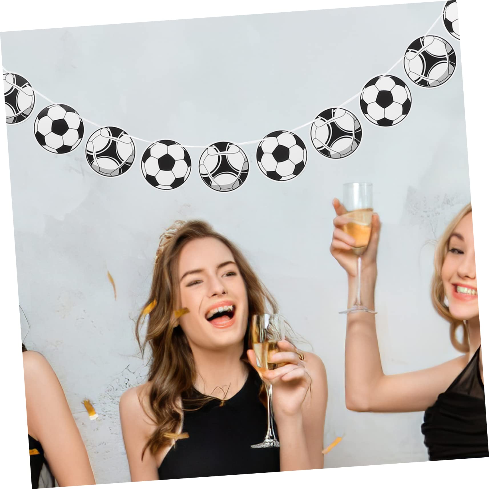 Abaodam 5 Sets Soccer Birthday Banner - 12 Soccer Flags Party Bunting Decorations for Sports Themed Party Supplies | Perfect for Kids Birthday, Team Celebration & Game Day Decor