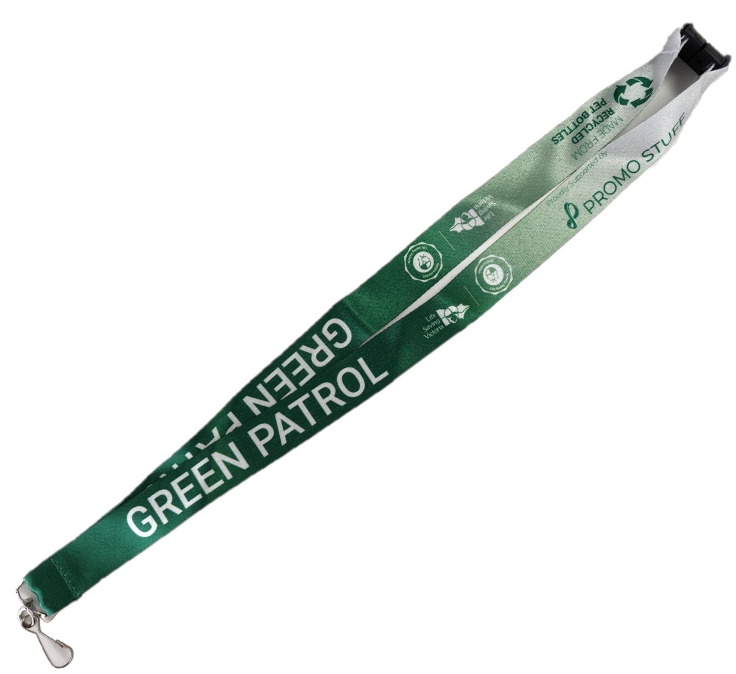 Green Patrol Lanyard - Durable Safety Lanyard with Breakaway Feature for ID Badges, Keys & Work Security - Perfect for Office, School, Events & Security Personnel