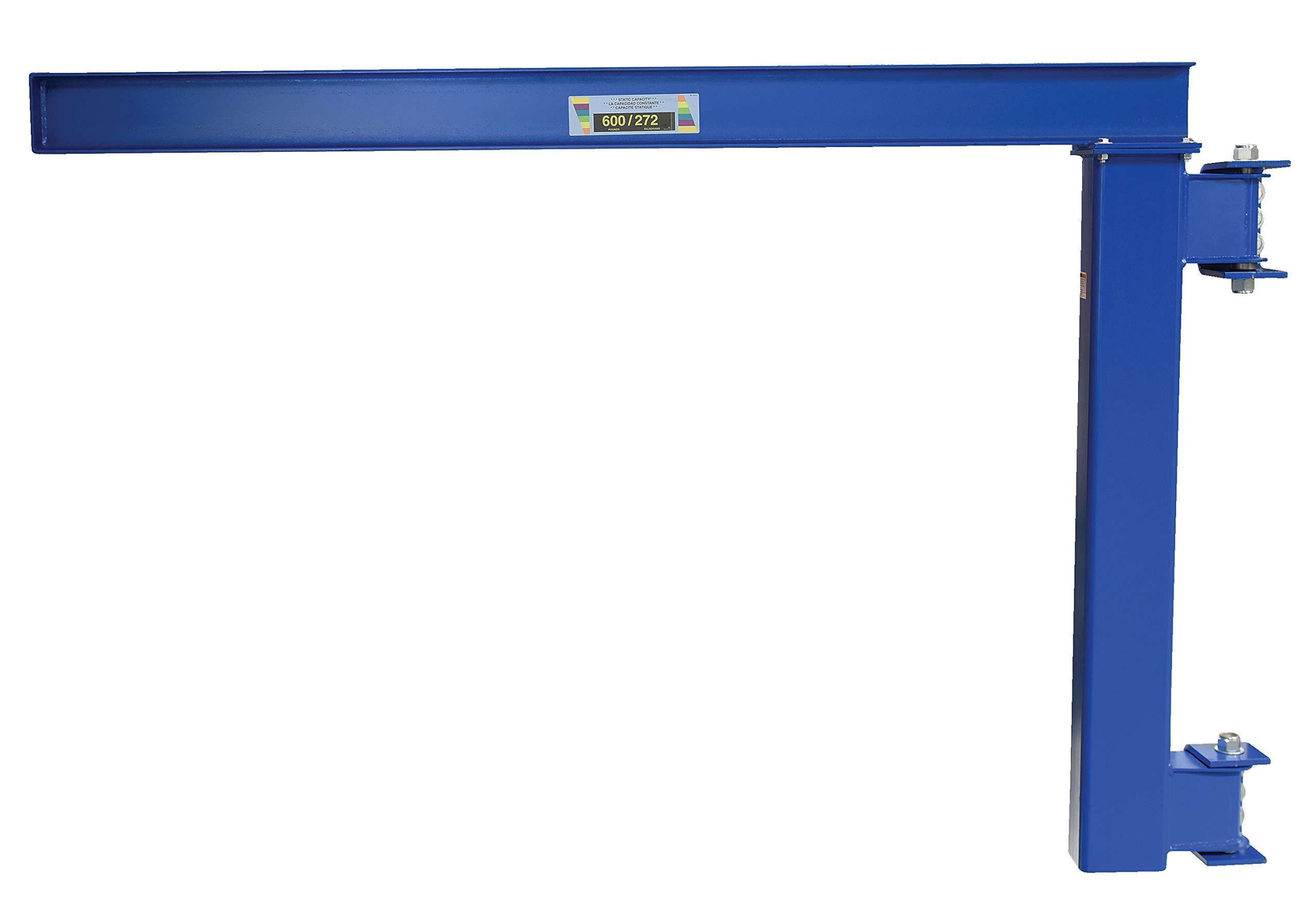 Vestil Wall Mount Jib Crane - Low Clearance 600 lb Capacity for Tight Spaces | Workshop, Garage & Warehouse Lifting Solution