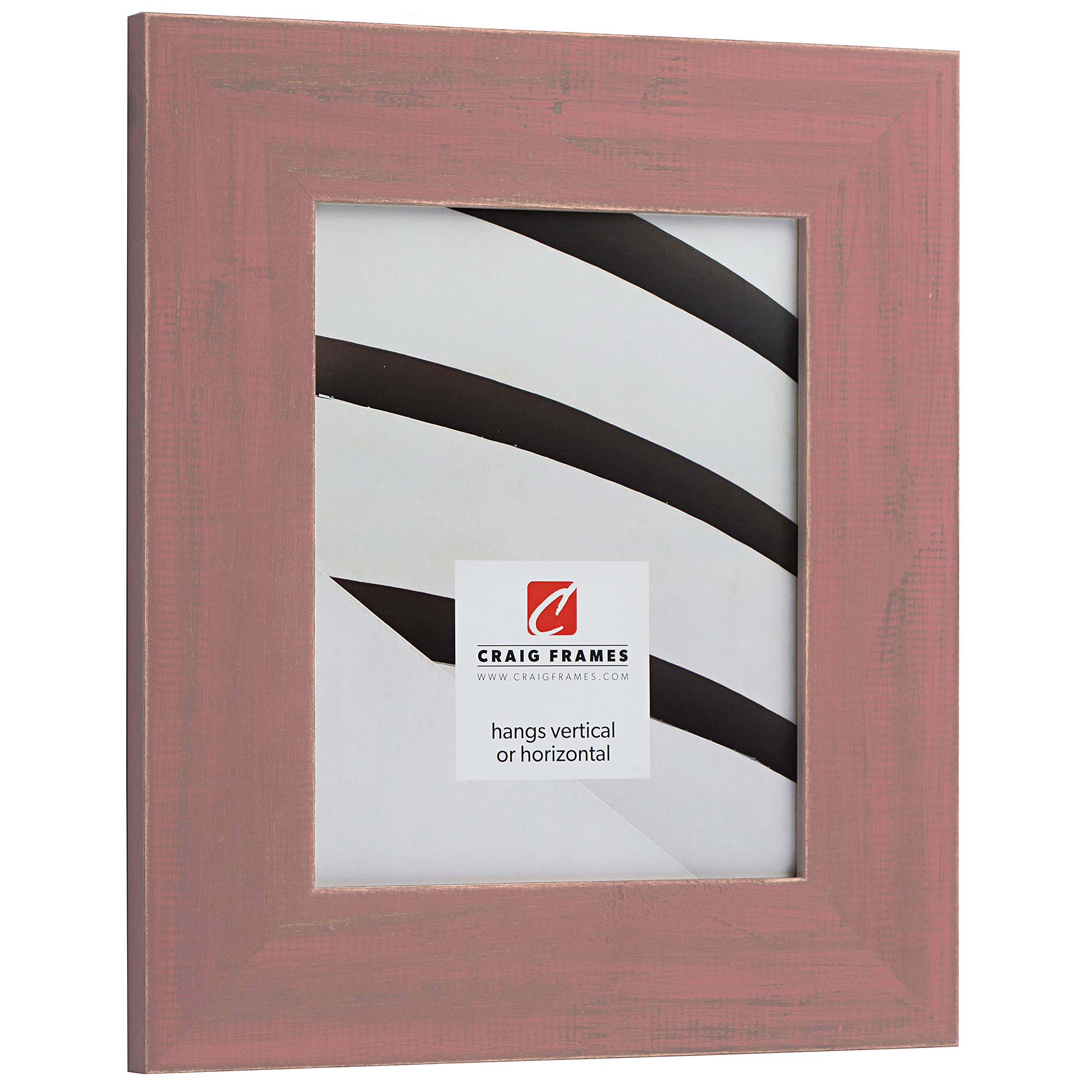 Craig Frames Jasper Wide Picture Frame 11x17 Inch - Country Weathered Red Wood Photo Frame for Wall Art, Home Decor & Office Display - Perfect for Family Photos, Artwork & Certificates