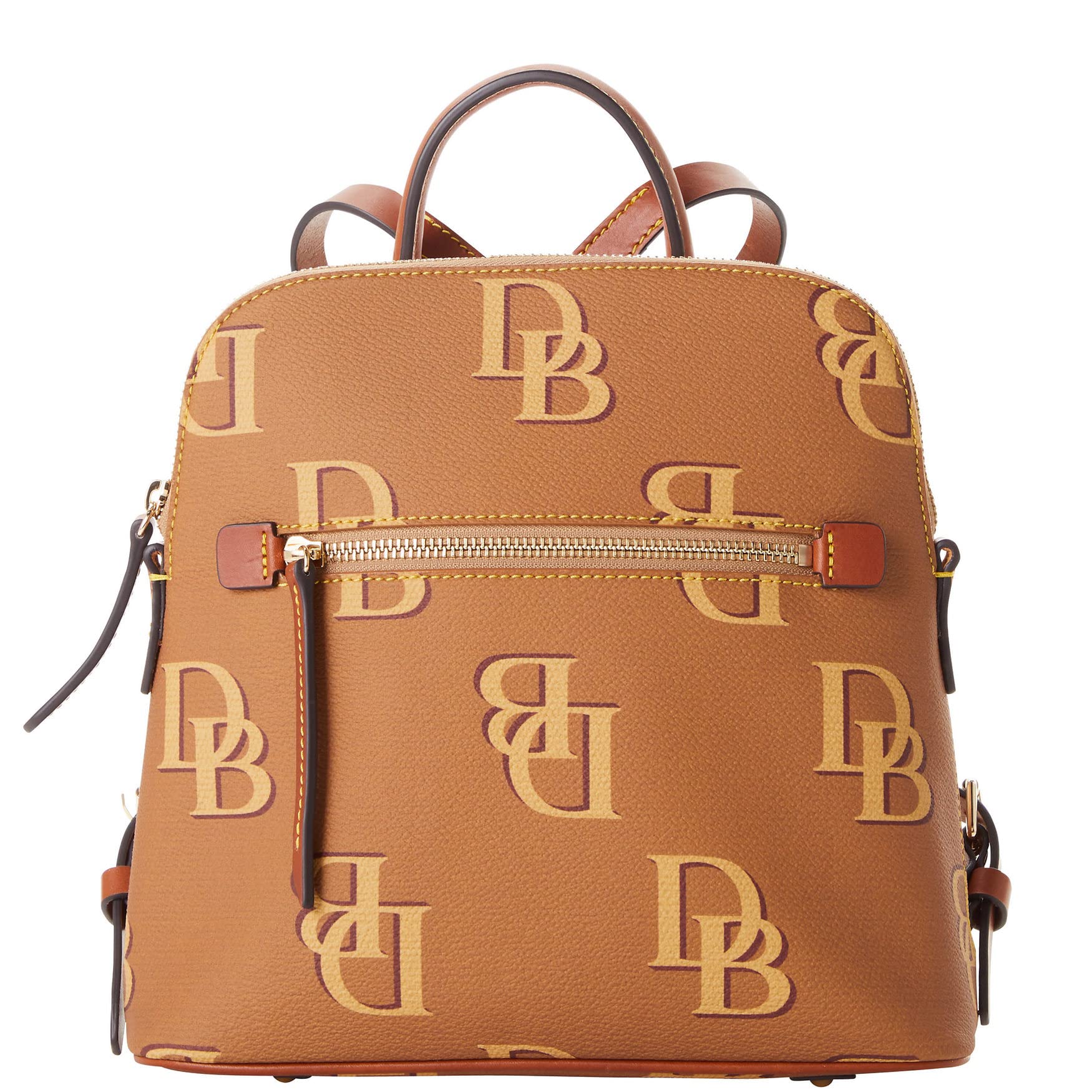 Dooney & Bourke Monogram Backpack Handbag for Women - Genuine Leather Saddle Bag, Fashionable & Durable - Perfect for Work, Travel & Daily Use