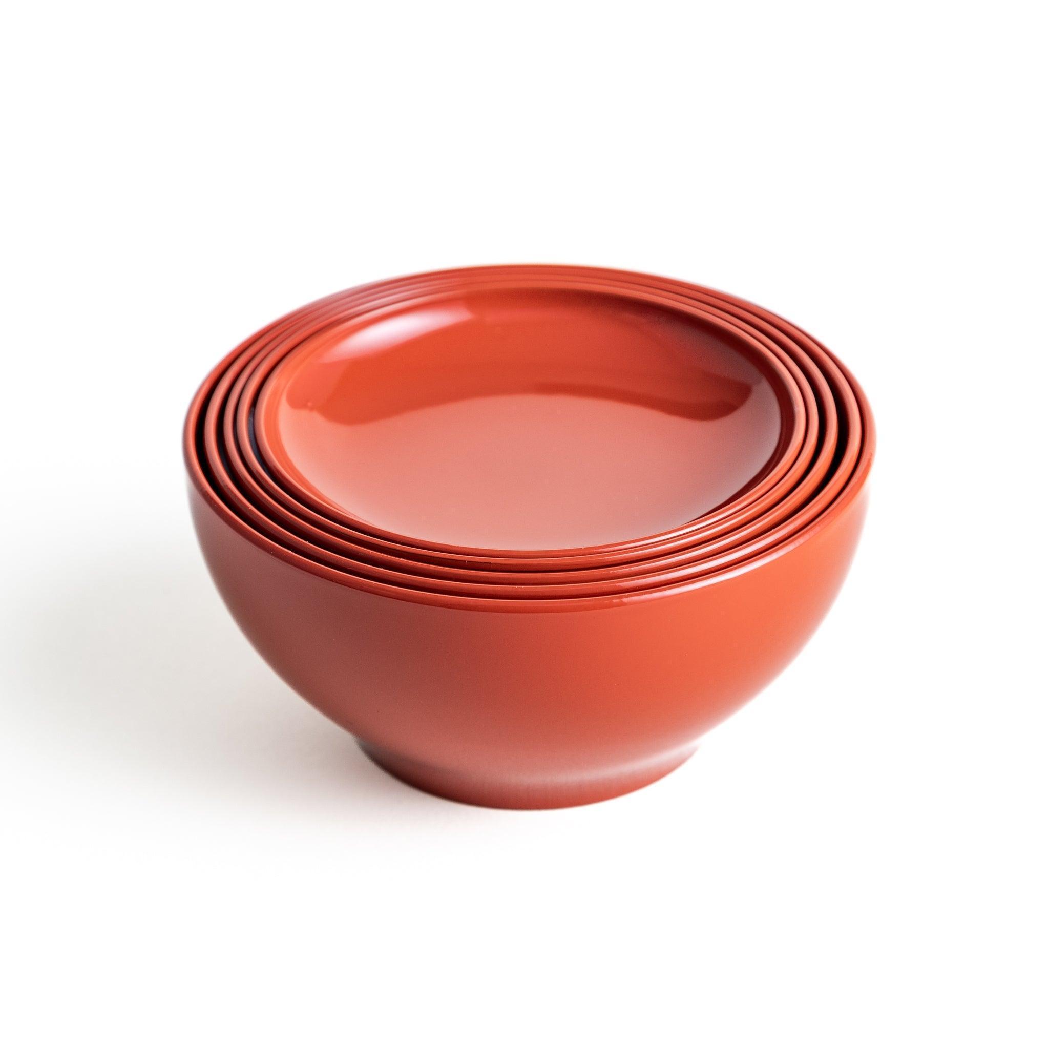 5-Piece Nested Oryoki Set - Traditional Japanese Zen Buddhist Meal Bowls for Mindful Eating, Meditation & Ceremonial Use