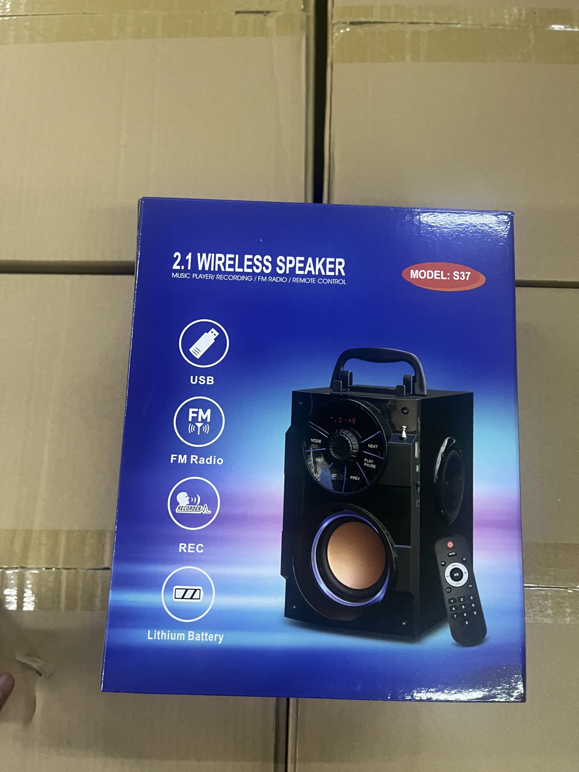 TAMPROAD Portable Bluetooth Speaker with Subwoofer - Wireless Speaker with Rich Bass, FM Radio & Remote Control for iPhone, Android, PC, TV - Perfect for Outdoor, Indoor, Party & Home Entertainment