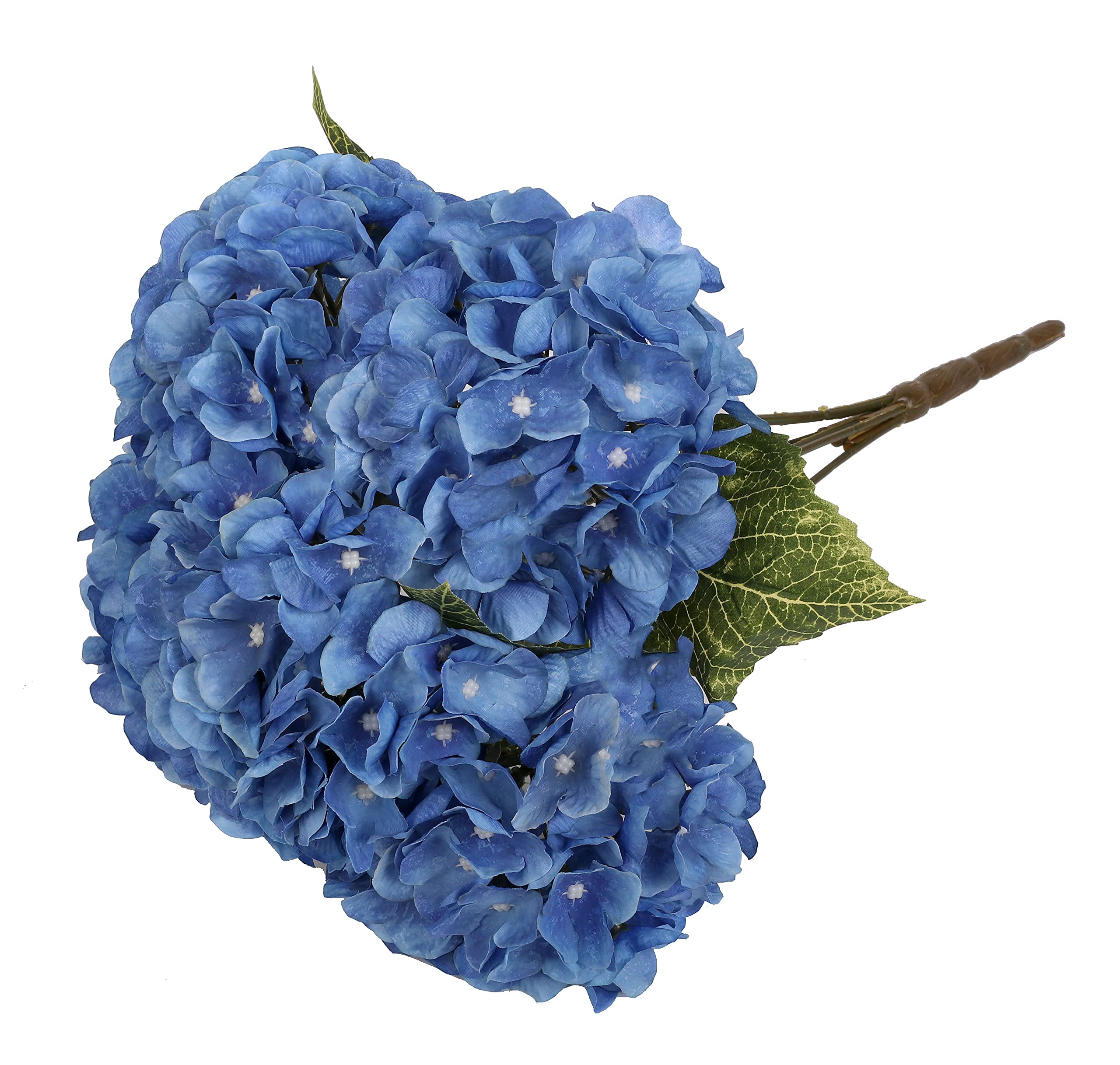 Royal Blue Artificial Silk Hydrangea Flowers - 5 Heads Fake Flower Bouquet for Home Decor, Wedding Centerpieces, Party Arrangements & DIY Crafts | Perfect for Table Decorations, Bridal Showers, and Seasonal Displays