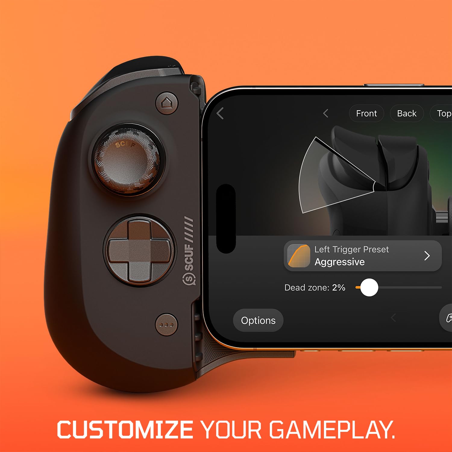 SCUF NOMAD Wireless iPhone Mobile Gaming Controller - Customizable Back Paddles & Anti-Drift Thumbsticks - Bluetooth 5.0 for PS Remote Play, Xbox Game Pass, Apple Arcade, Steam Link - White - Perfect for Mobile Gaming, Cloud Gaming & Competitive Esports