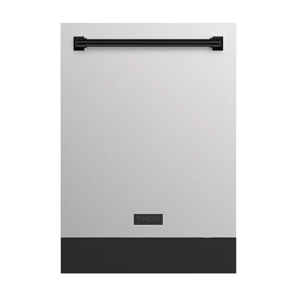 Gordon Ramsay by THOR Kitchen 24 Inch Built-In Dishwasher - Stainless Steel Interior, Black Exterior (Model DW24X8BA99 BLK) - Perfect for Modern Kitchens & Open-Concept Homes