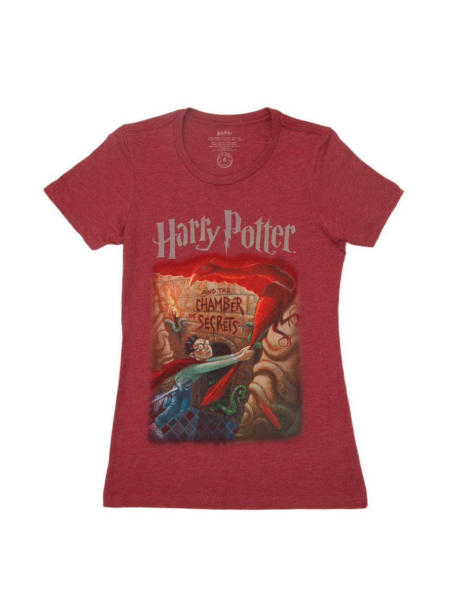 Harry Potter Book-Themed Women's Crew Neck T-Shirt | Official Out of Print Merchandise | Perfect for Potterheads, Book Lovers & Casual Wear