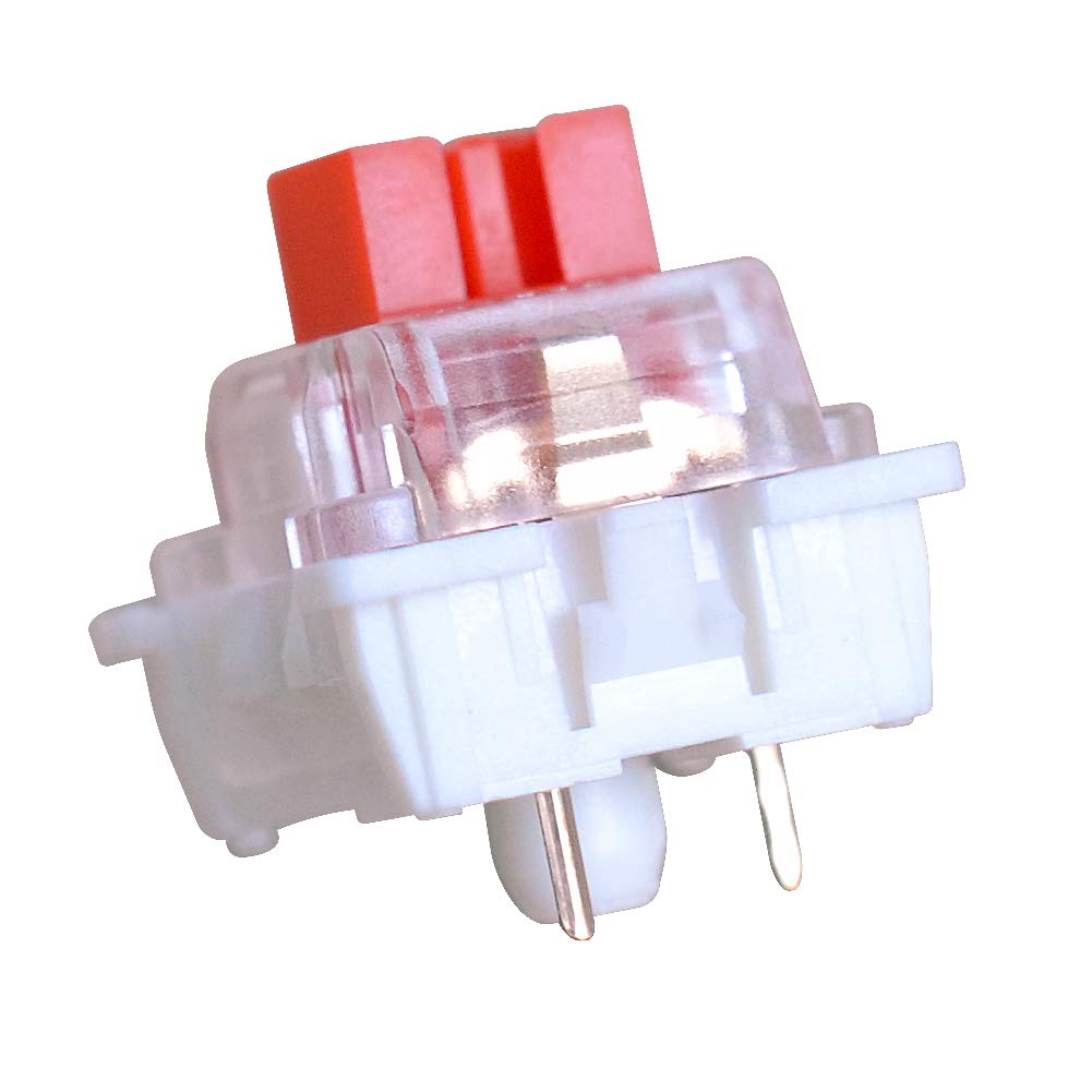 OUTEMU Red Mechanical Keyboard Switches - 3-Pin RGB Compatible (20 Pack) | Equivalent to Gateron & Cherry MX | Perfect for Gaming Keyboards & Custom Builds