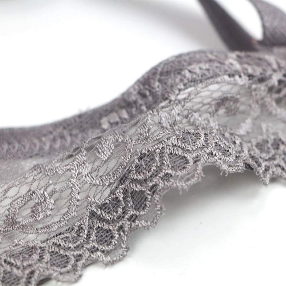 Swbreety Women's Lace Bra and Panty Set - Striped Lingerie with Bowknot & Underwire - Comfortable Sexy Underwear for Date Night, Wedding, Special Occasions