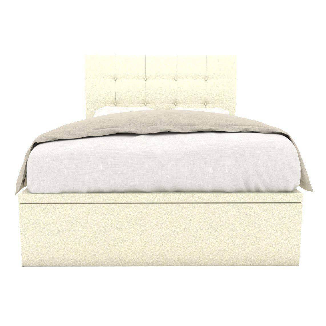 Ellie Faux Leather Upholstered Storage Bed Frame with Underbed Drawers - Queen Size Platform Bed for Small Space Bedroom, Guest Room & Apartment